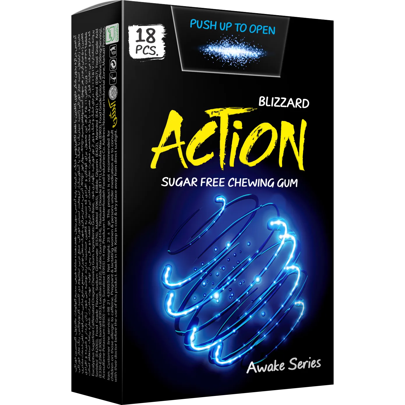 Action Chewing Gum (18 x Shaker top) – Eucalyptus