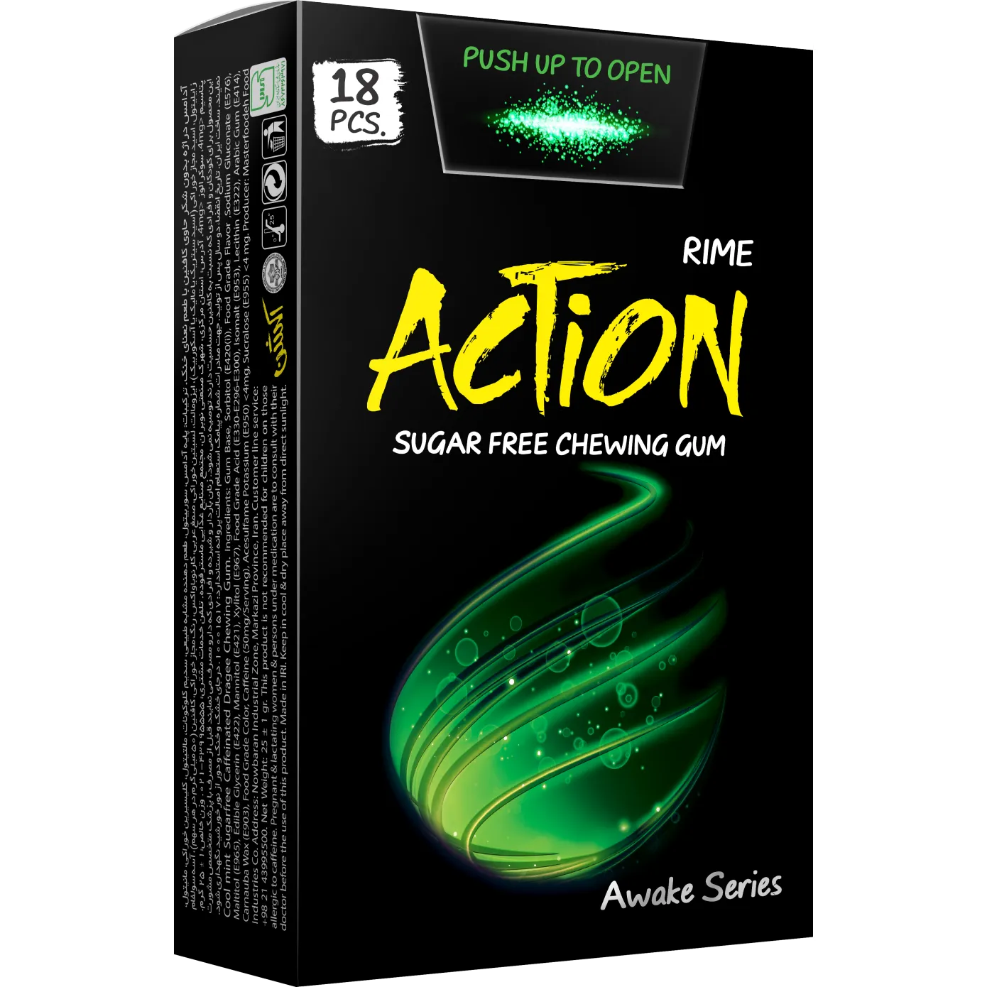 Action Chewing Gum (18 x Shaker top) – Cool Mint