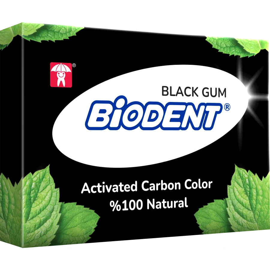 Biodent Chewing Gum (12 x Mini stick) – Mint+Activated Carbon