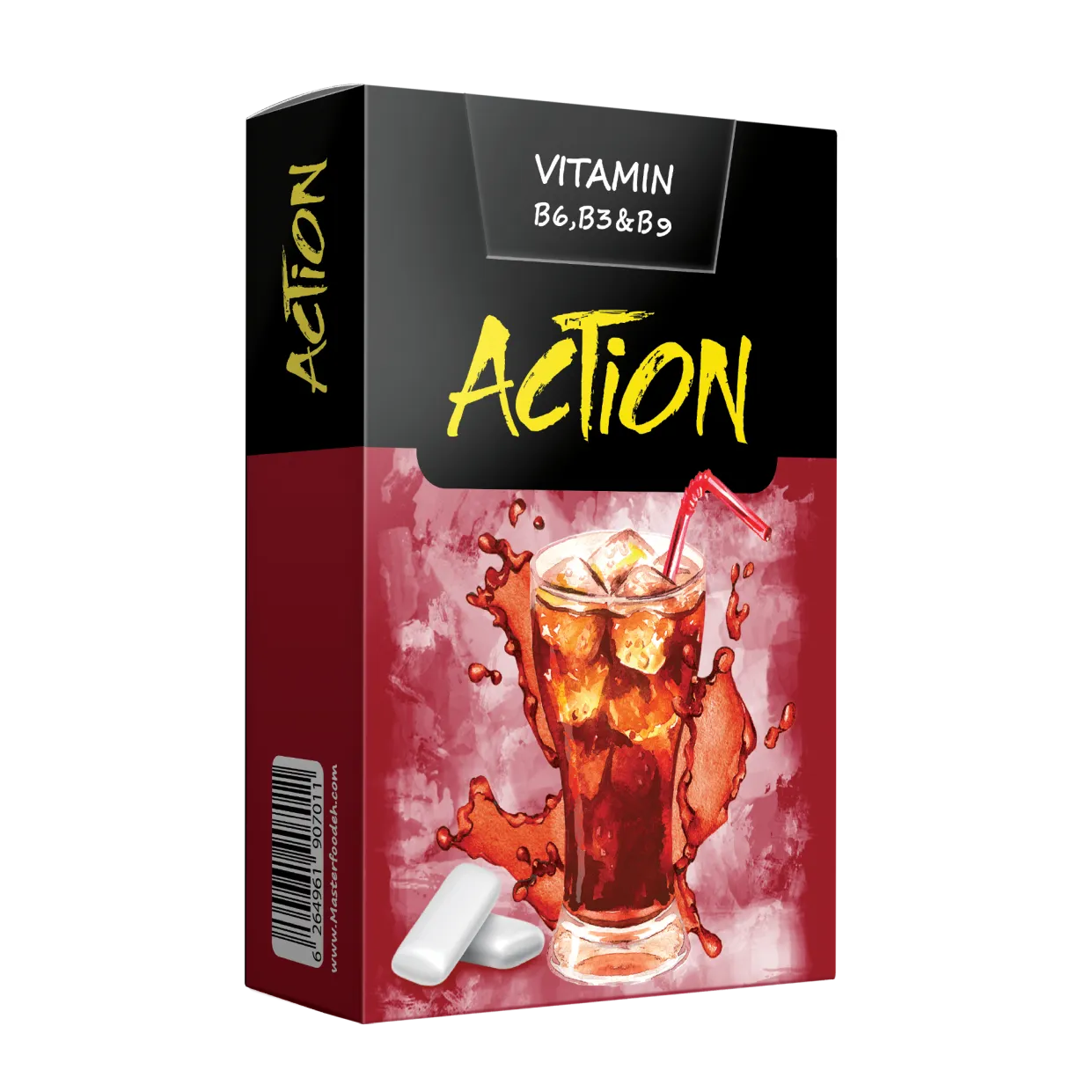 Action Chewing Gum (18xShaker top) – Cola+Vitamin