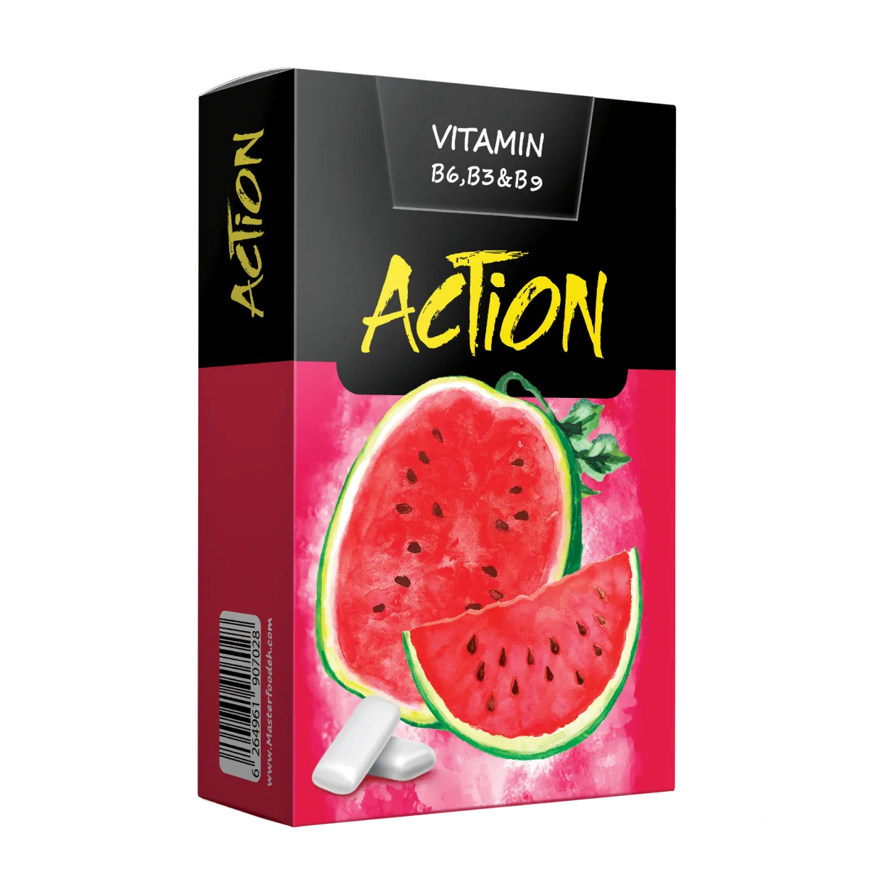Action Chewing Gum (18xShaker top) – Watermelon+Vitamin