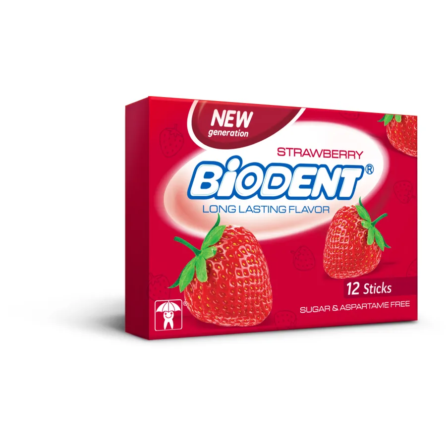 Biodent Chewing Gum (12 x Mini stick) – Strawberry