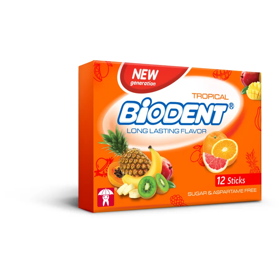 Biodent Chewing Gum (12 x Mini stick) – Tropical