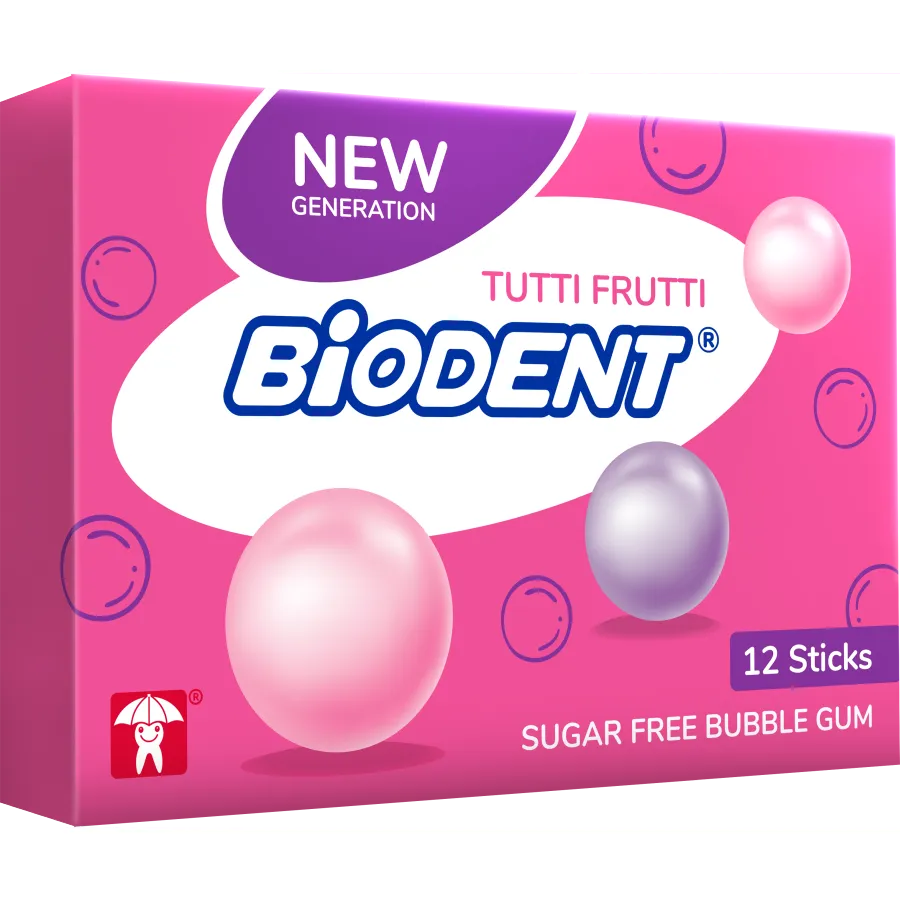 Biodent Chewing Gum (12 x Mini stick) – Tutti Fruity