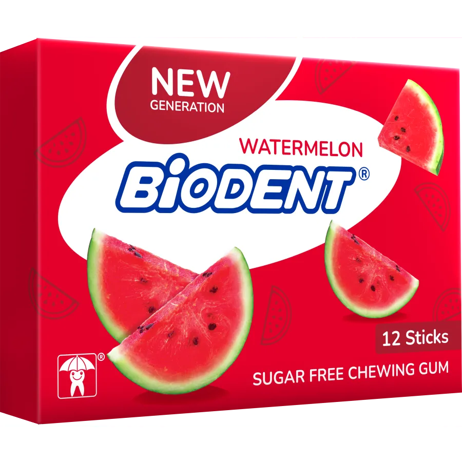 Biodent Chewing Gum (12 x Mini stick) – Watermelon