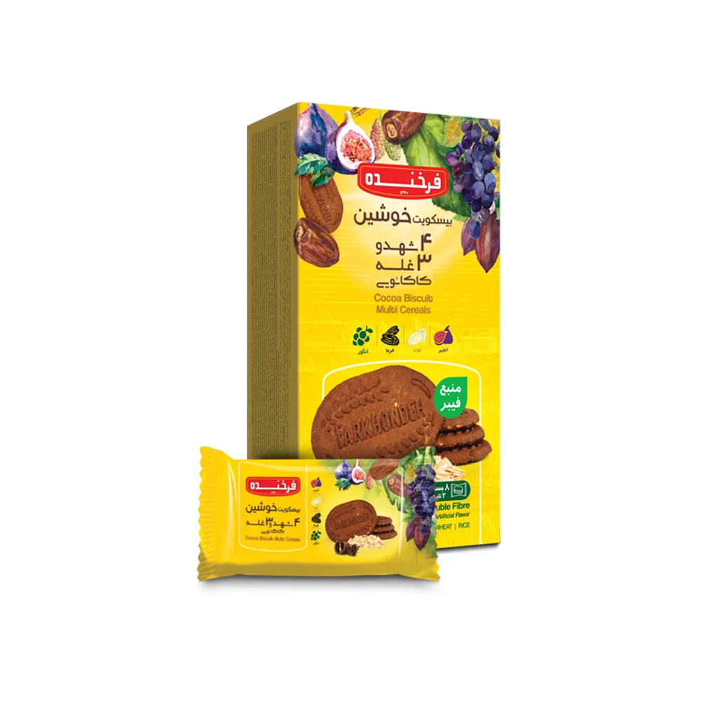 Cocoa Biscuit Multi Cereals Farkhondeh 215g