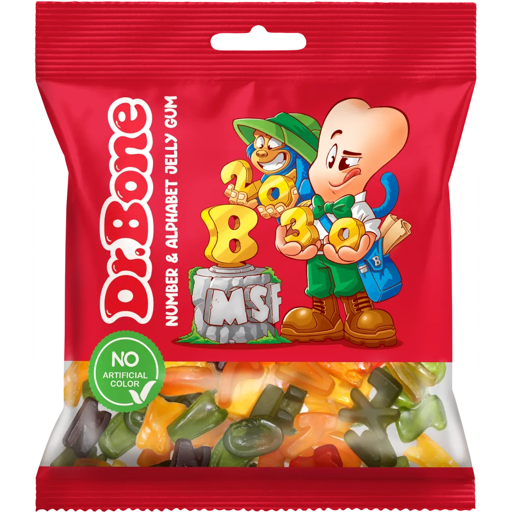 Dr.Bone Jelly Gum (80g) – Number+Alphabet